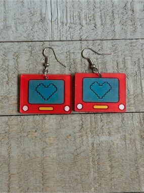 Etch A Sketch Earrings